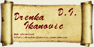 Drenka Ikanović vizit kartica
